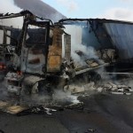 Autostrada A/16. Le foto dellincendio di oggi pomeriggio