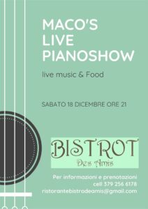 BISTROT DES AMIS: Macos live pianoshow