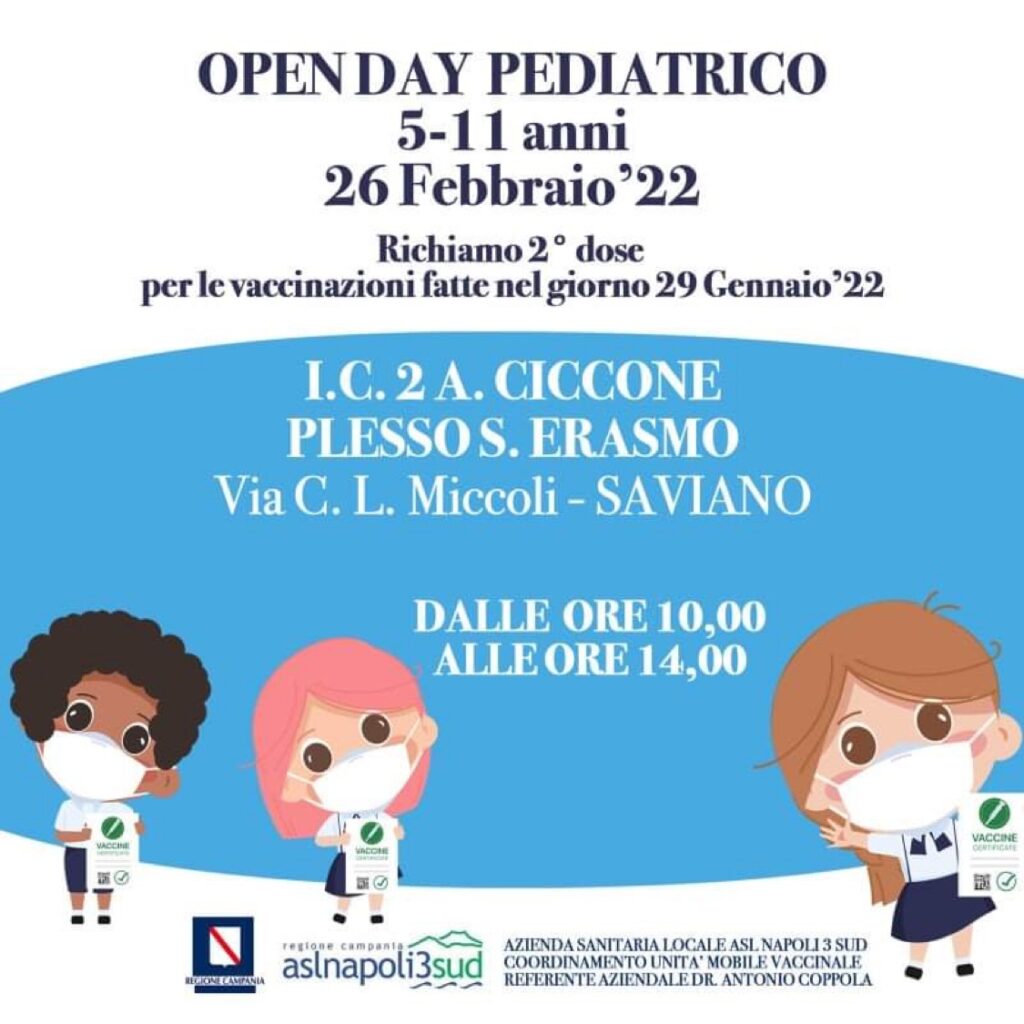 SAVIANO. Secondo Open Day pediatrico vaccinale