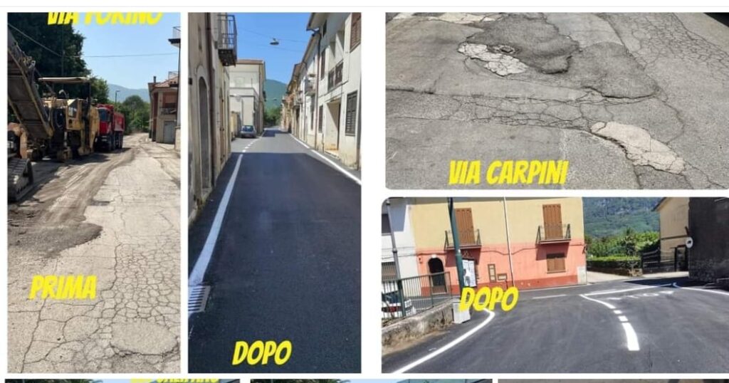 Forino (Av): Continuano gli interventi di manutenzione straordinaria delle strade comunali nella frazione Celzi