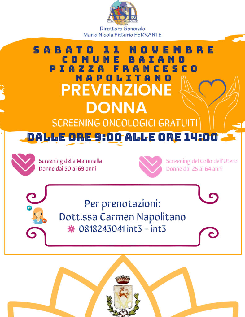 SCREENING ONCOLOGICI, I CAMPER DELL’ASL SABATO A BAIANO E DOMENICA A FORINO