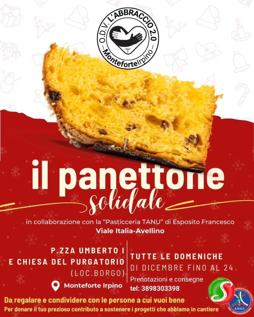 Il Panettone Solidale a Monteforte Irpino, grazie allImpegno dellAssociazione LAbbraccio 2.0