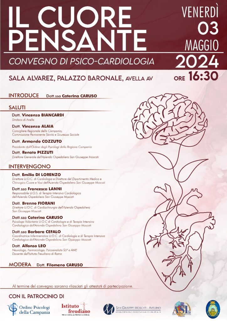 AVELLA. Il 3 maggio al Palazzo Baronale il convegno sulla psico cardiologia “Il cuore pensante”