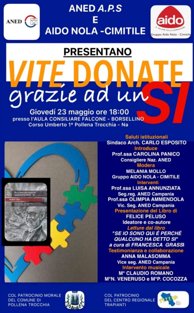 Vite donate grazie ad un sì: Incontro sulla Donazione di Organi a Pollena Trocchia il 23 Maggio