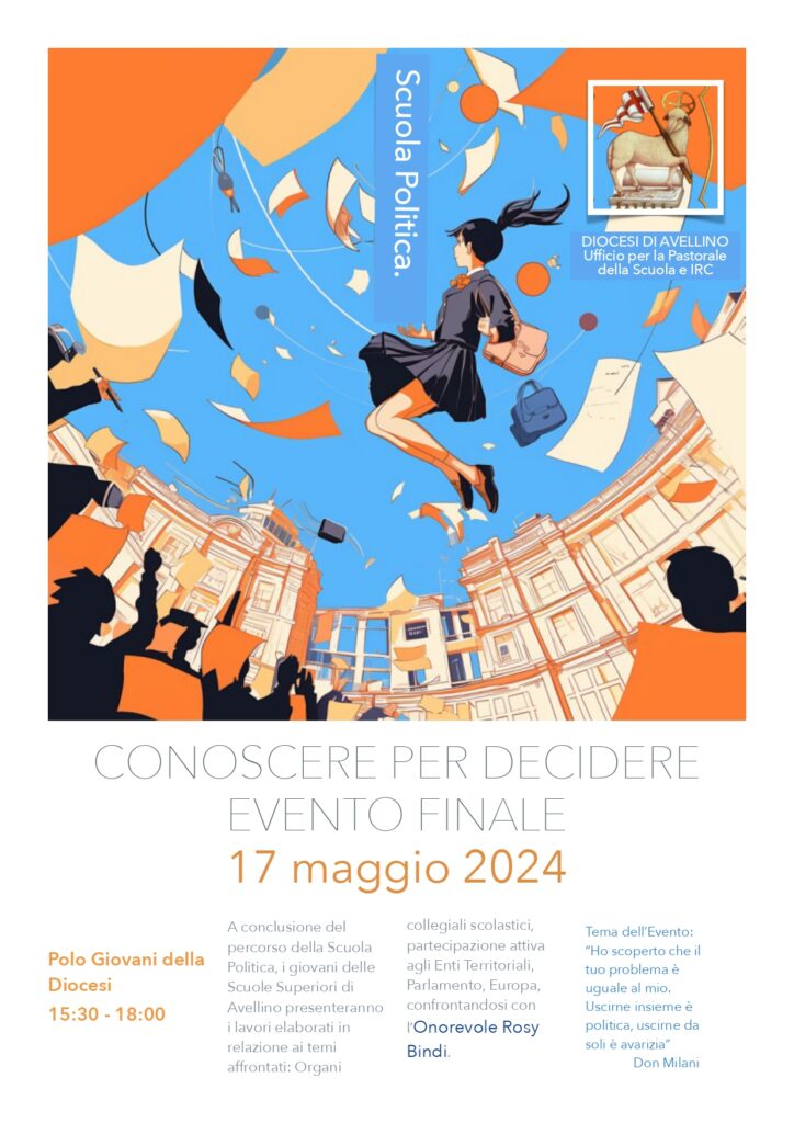 AVELLINO. Evento conclusivo del progetto “Conoscere per decidere. Scuola politica”, con la partecipazione dell’On. Rosy Bindi