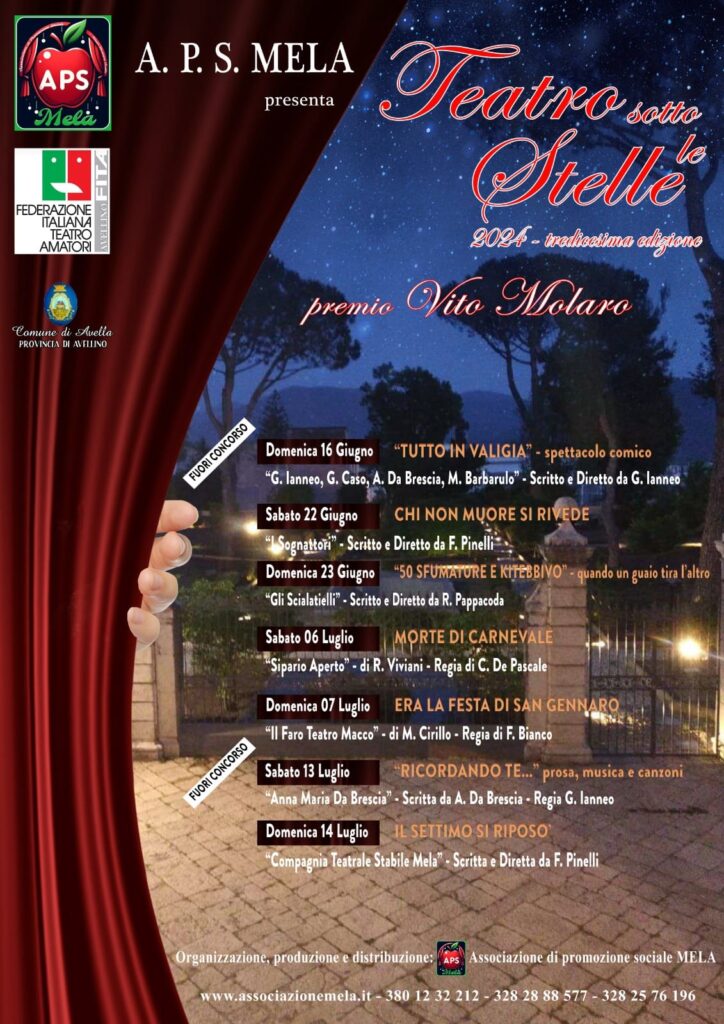 Rassegna Teatrale “Teatro sotto le Stelle” – Premio “Vito Molaro”: XIII Edizione