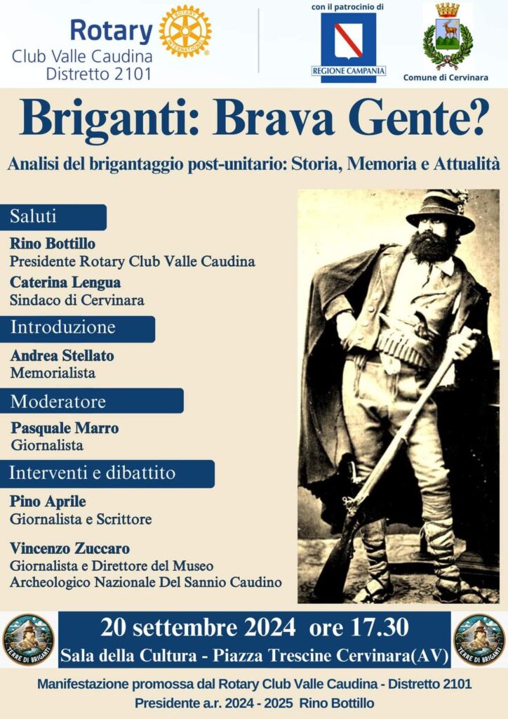 Cervinara (AV)  Il 20 settembre il convegno “Briganti:Brava Gente?