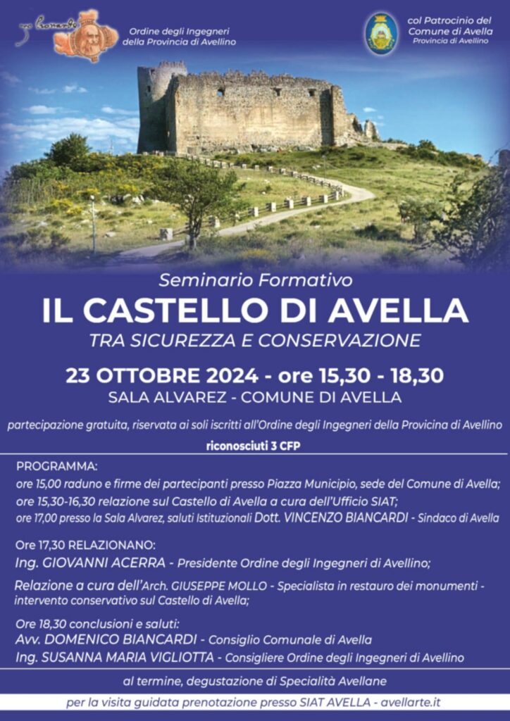 Seminario Formativo ad Avella: Sicurezza e Conservazione del Castello tra Storia e Innovazione