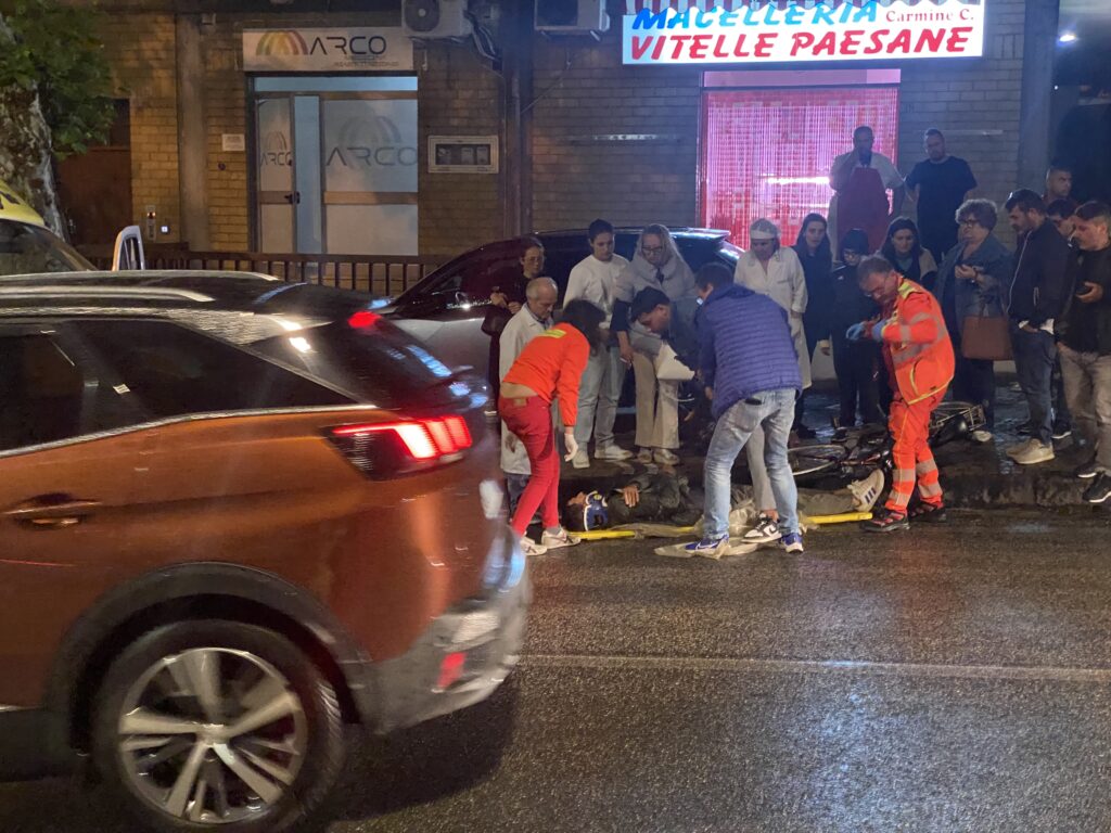 Incidente stradale a Sirignano: ciclista  investito sulla SS 7 Bis finisce in ospedale