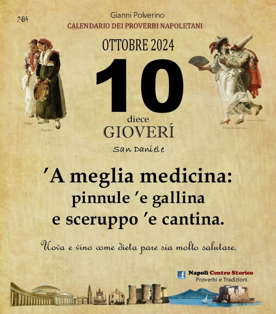 O PRUVERBIO D O JUORNO. Giovedì 10 ottobre 2024