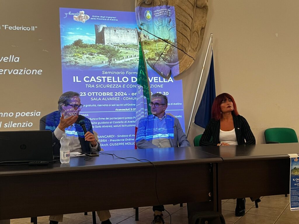 AVELLA: Si è tenuto il Seminario sul Castello tra Sicurezza e Conservazione, organizzato dallOrdine degli Ingegneri di Avellino. VIDEO