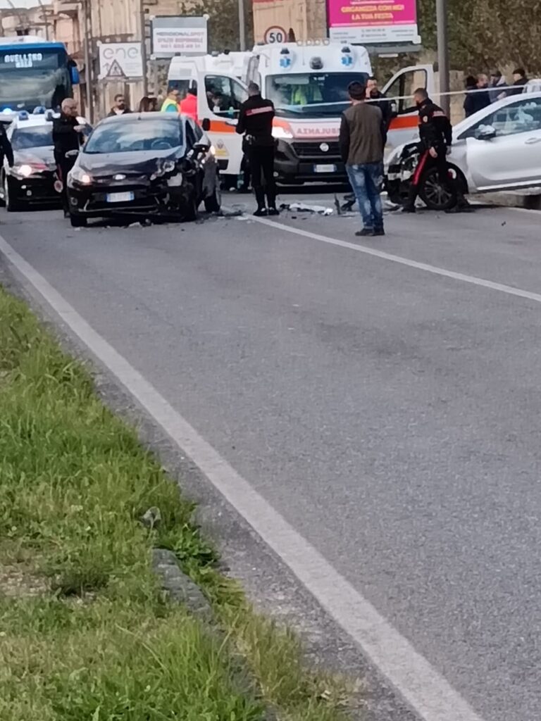 Grave incidente a Schiava di Tufino: traffico bloccato su via Nazionale delle Puglie