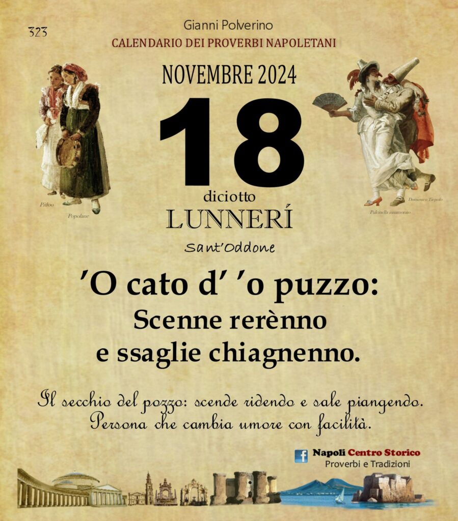 O PRUVERBIO D O JUORNO . Lunedì 18 novembre 2024