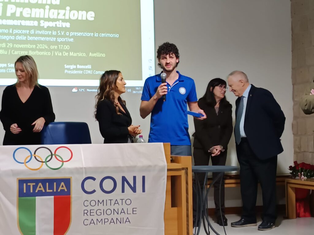 AVELLA. Andrea Rega protagonista alla Cerimonia delle Benemerenze Sportive: celebrato oggi ad Avellino il talento del nuoto pinnato