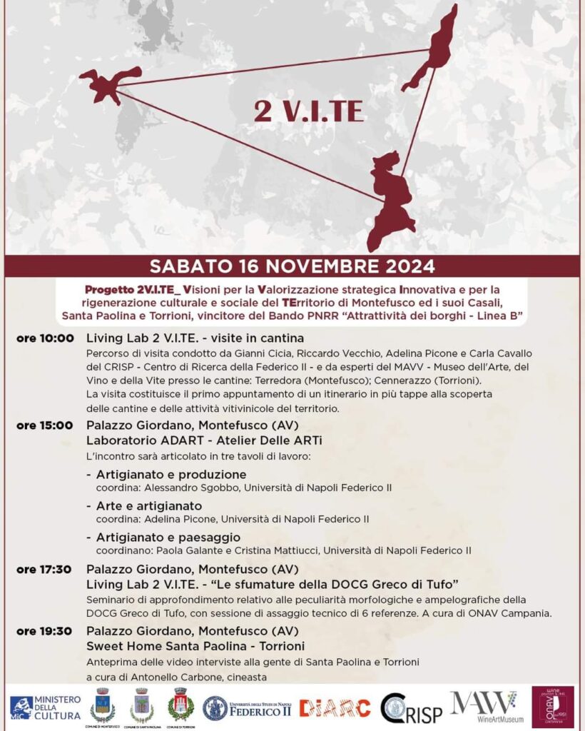 Irpinia Sabato 16 novembre al via il progetto “2 V.I.Te”