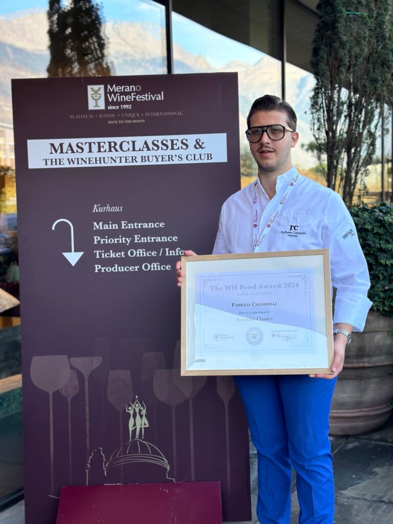 Nola, pioggia di premi per il patrychef Raffaele Caldarelli al  Merano Wine Festival. Martedì la presentazione ufficiale della linea dei panettoni nello store di Boscofangone