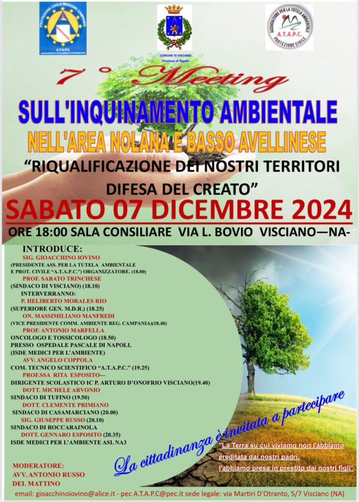 Visciano: 7° Meeting sull’Inquinamento Ambientale nell’Area Nolana e Basso Avellinese