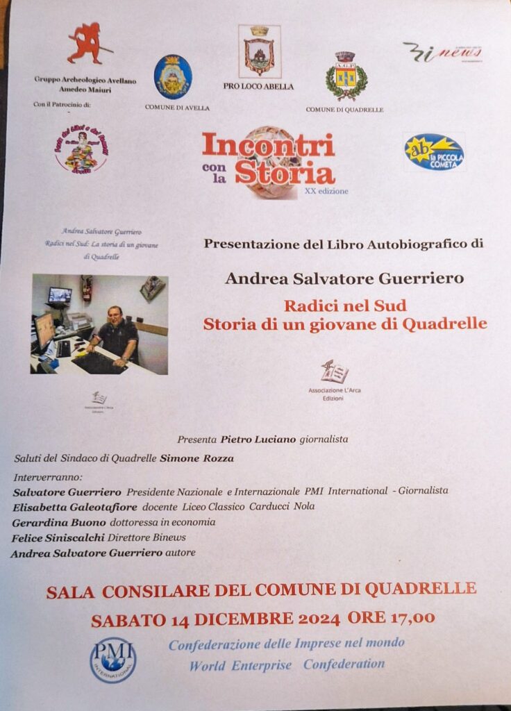 Quadrelle. Ci Siamo: Presentazione del libro “Radici del Sud” di Andrea Salvatore Guerriero