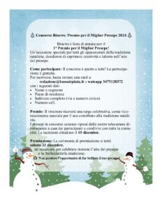 Partecipa al Concorso Miglior Presepe