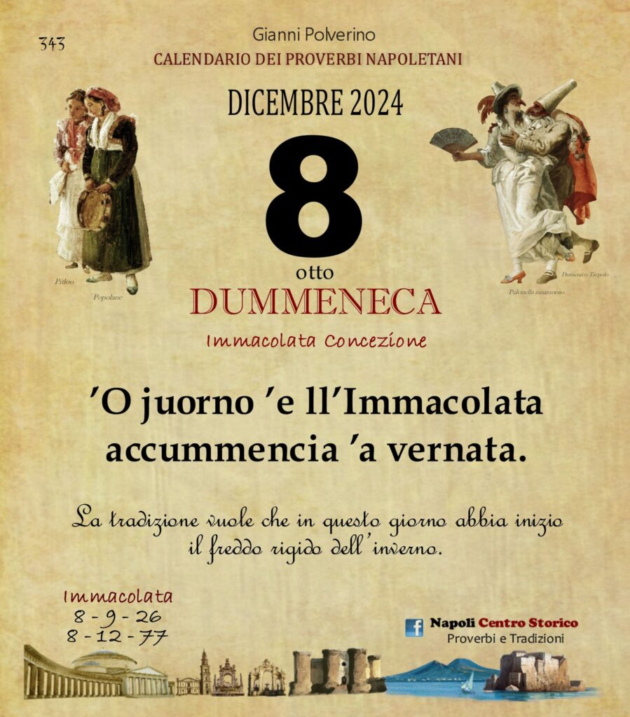 O PRUVERBIO D O JUORNO  Domemica 8 dicembre 2024