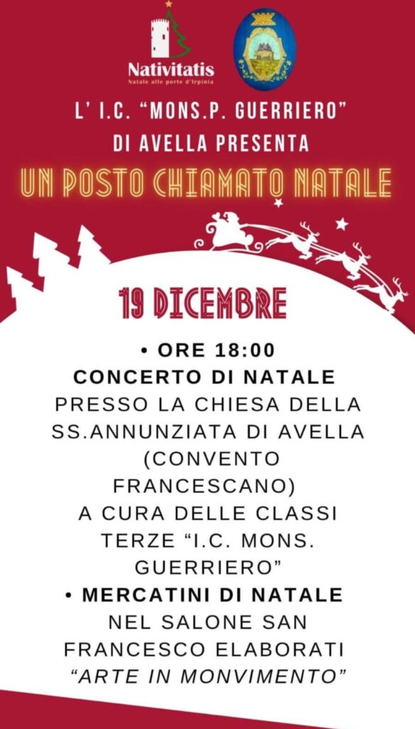 “Un posto chiamato Natale”: successo e unanimi consensi per i concerti natalizi eseguiti dagli alunni dell’I.C. “Mons.P.Guerriero di Avella.