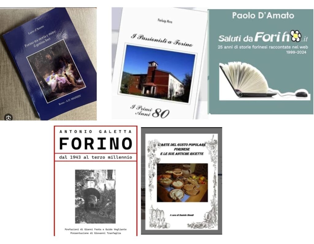 Forino (Av): Un anno d Intensa cultura con i nuovi volumi di  Mirra, DAmore, Biondi, D Amato e Galetta