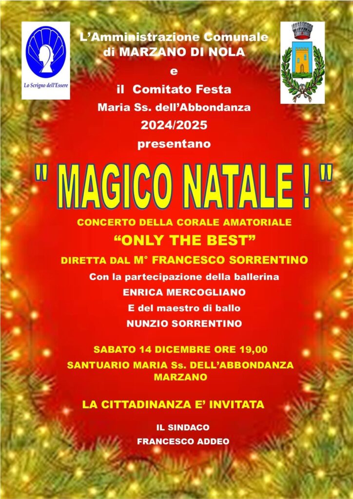 Magico Natale a Marzano di Nola: Concerto e Spettacolo il 14 Dicembre