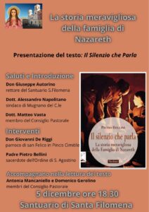 Mugnano del Cardinale. Presentazione del Libro: La Storia Meravigliosa della Famiglia di Nazareth e del Testo Il Silenzio che Parla