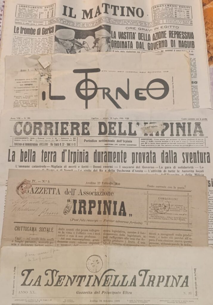 Forino (Av): Dopo anni di ricerca individuati i maggiori Quotidiani e Periodici che circolavano in Irpinia tra la fine del 1800 ed inizi 1900