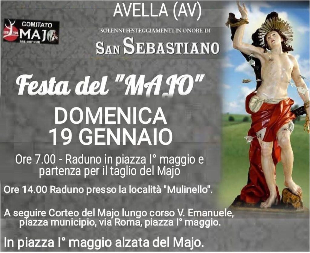 Avella (AV): tutto pronto per la tradizionale Festa del “Majo” in onore di San Sebastiano