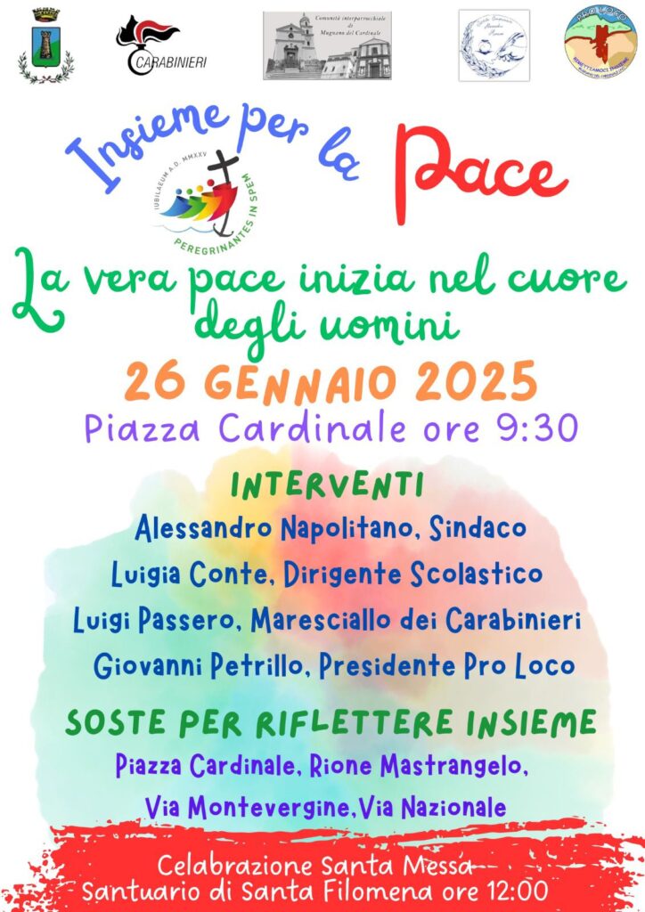 “Insieme per la Pace: evento a Mugnano di Cardinale il 26 gennaio 2025