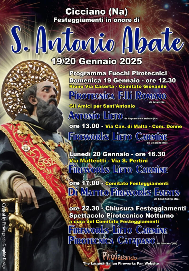 La magia della festa di Sant’Antonio Abate a Cicciano: il 18 gennaio, una notte di falò, tammurriate e tradizione