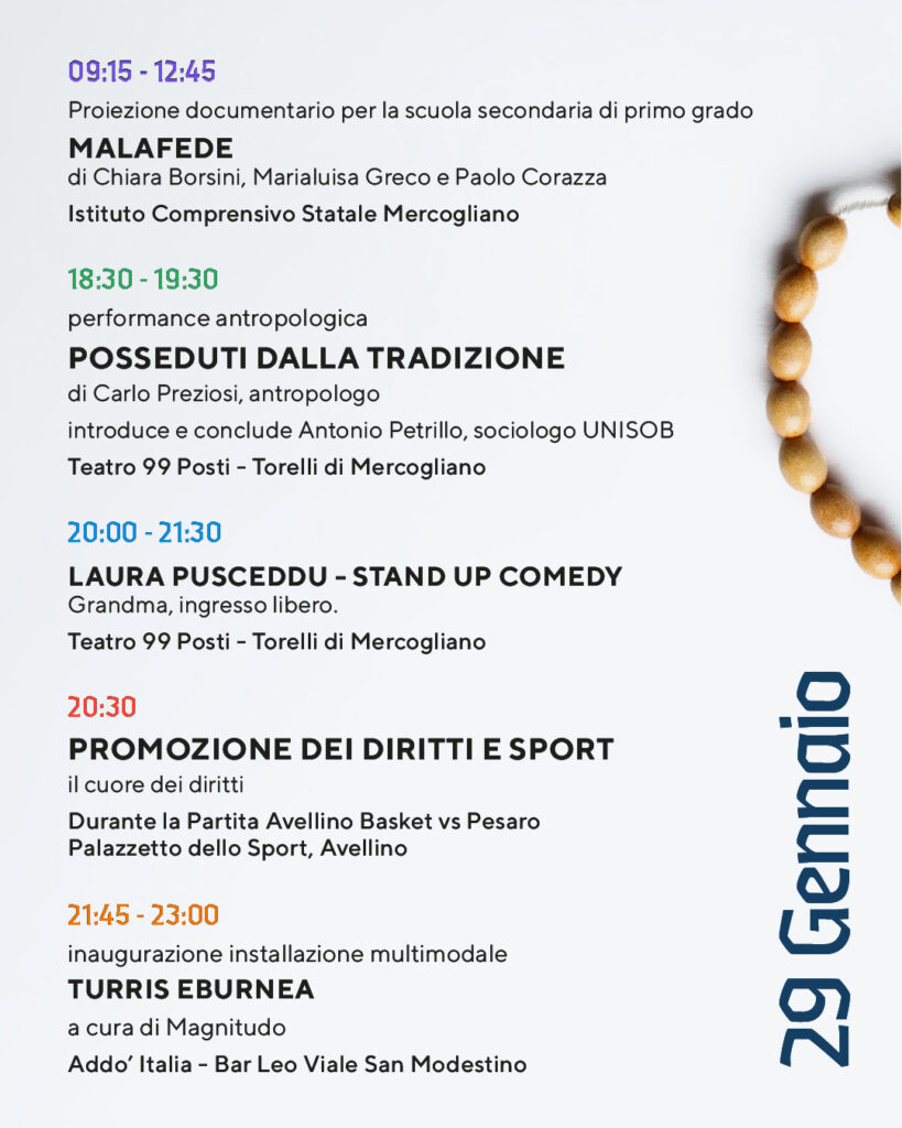 Candelora a Montevergine: tra tradizione, diritti e arte con performance, stand up comedy e installazioni multimediali. Il programma di oggi mercoledì 29 gennaio