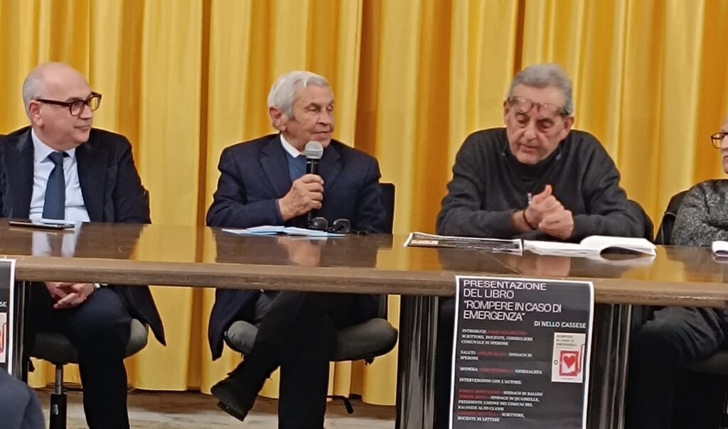 Sperone ospita la presentazione del libro di Nello Cassese: Rompere in caso di emergenza. Foto