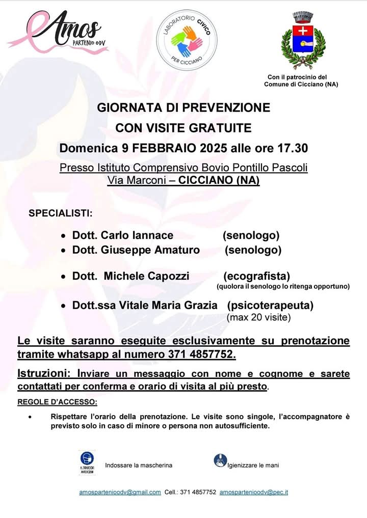 Cicciano: Giornata di Prevenzione con Visite Gratuite il 9 Febbraio 2025