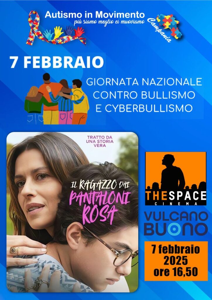 Giornata Nazionale contro Bullismo e Cyberbullismo: sensibilizzazione con il film “Il Ragazzo dai Pantaloni Rosa” al Vulcano Buono