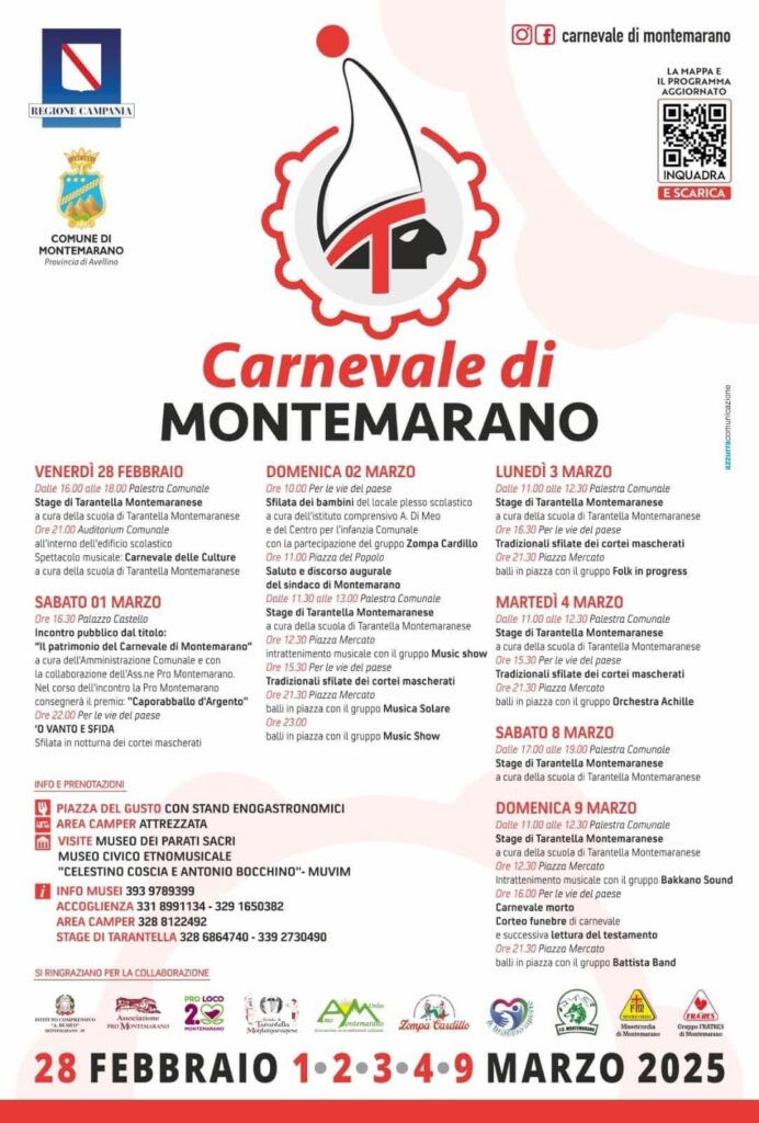 Il Carnevale di Montemarano 2025: tradizione, musica e folklore. Tutte le date