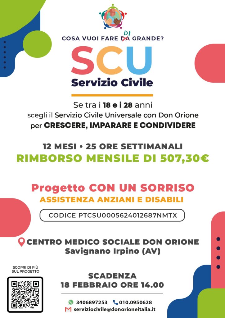 SAVIGNANO IRPINO (AV). Per un futuro più consapevole: scegli il Servizio civile!