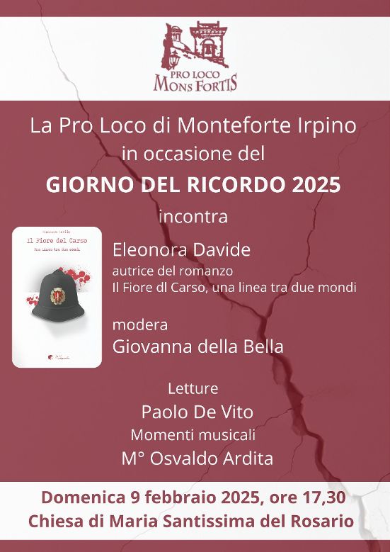 Il Giorno del Ricordo 2025 in Irpinia. Il 9 e il 10 febbraio due appuntamenti per Il Fiore del Carso