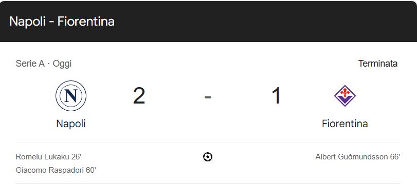 Napoli Fiorentina 2 1: Gli azzurri ritrovano la vittoria dopo 43 giorni