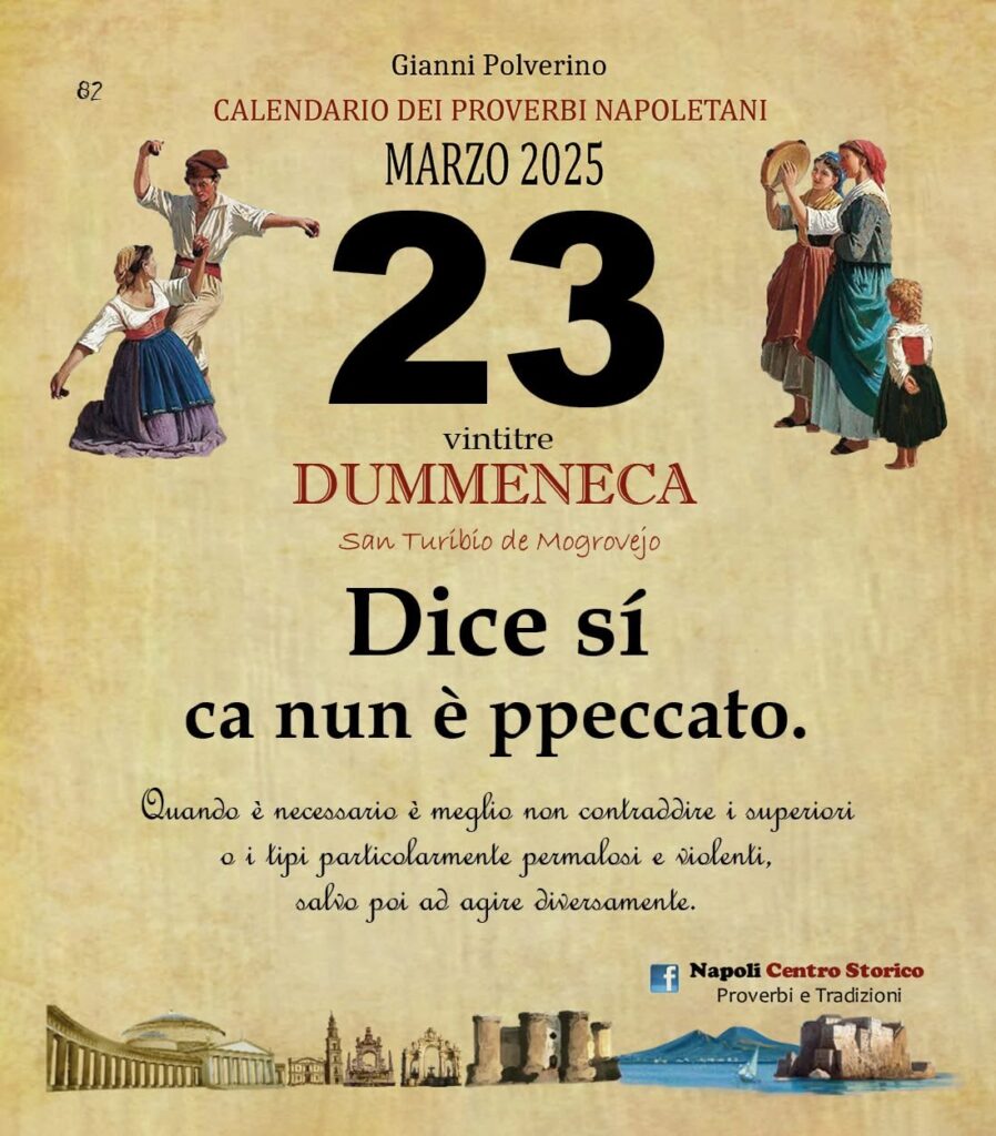 O PRUVERBIO D O JUORNO. Domenica 23 marzo 2025