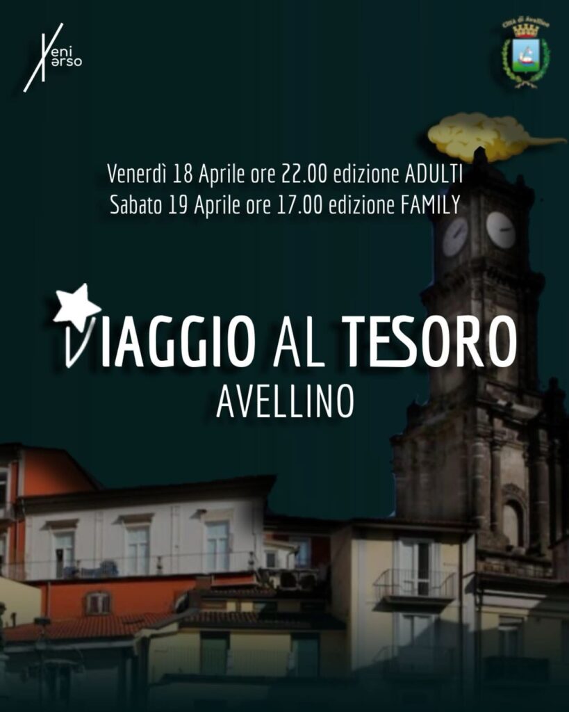 Viaggio al Tesoro torna ad Avellino: doppio appuntamento per grandi e piccini alla ricerca del tesoro nascosto