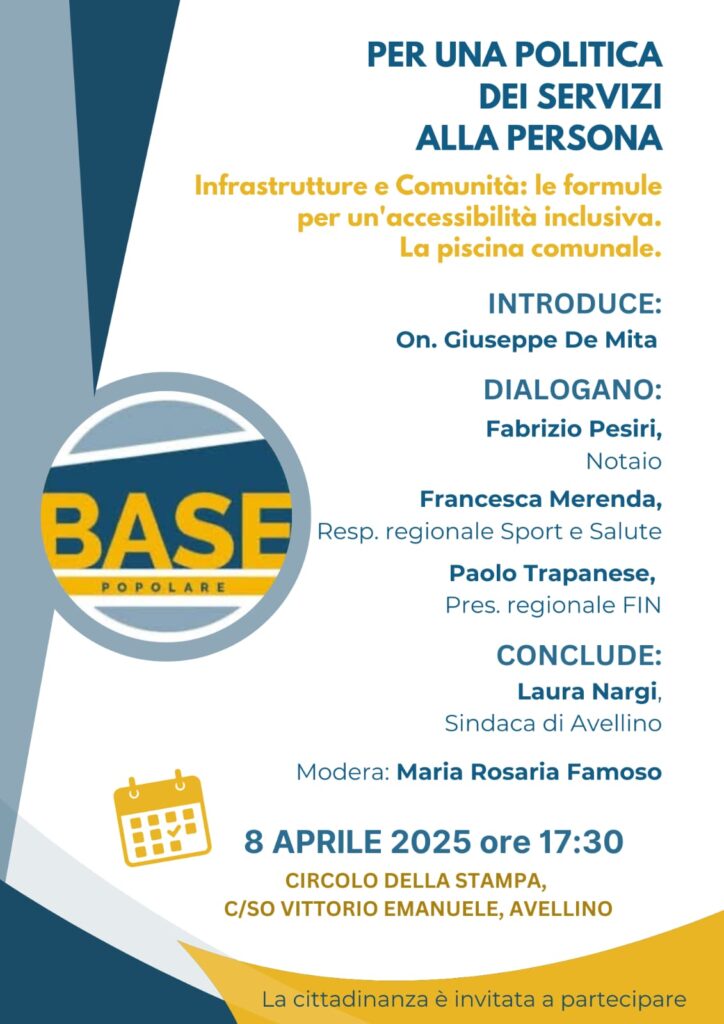 INFRASTUTTURE E COMUNITA’ – BASE POPOLARE PER UN FUTURO